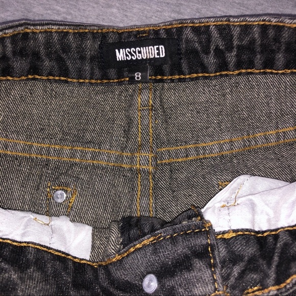 Washed Black High Rise Hotpants | Size UK8 - Picture 3 of 5